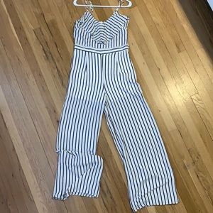 Striped Spaghetti Strap Jumpsuit